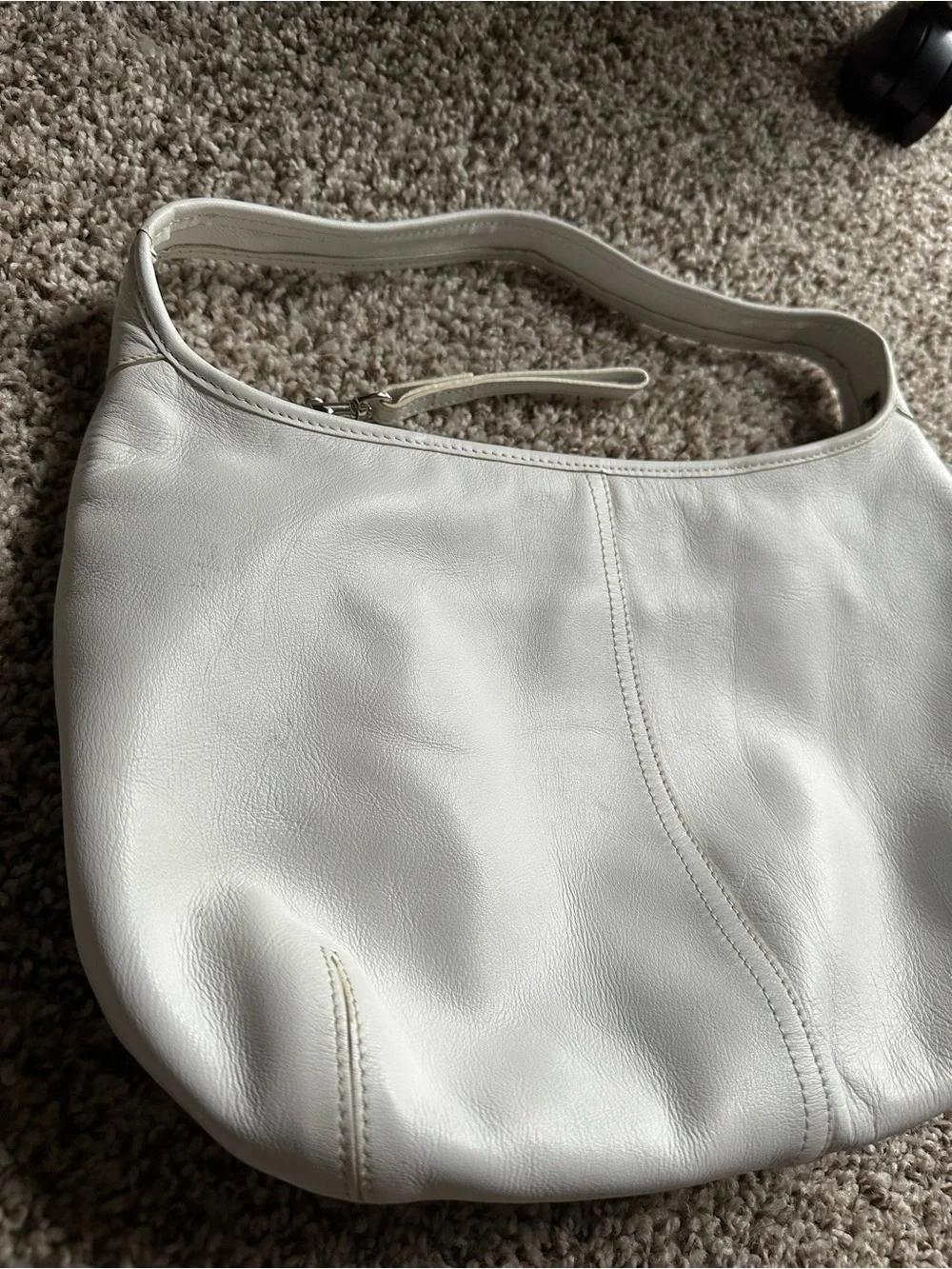 Coach White Leather Shoulder Bag